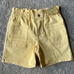 NEW Trendy Thereabouts Kids Butter Yellow/ Sunny Yellow Midi Shorts, Size 10 Reg
